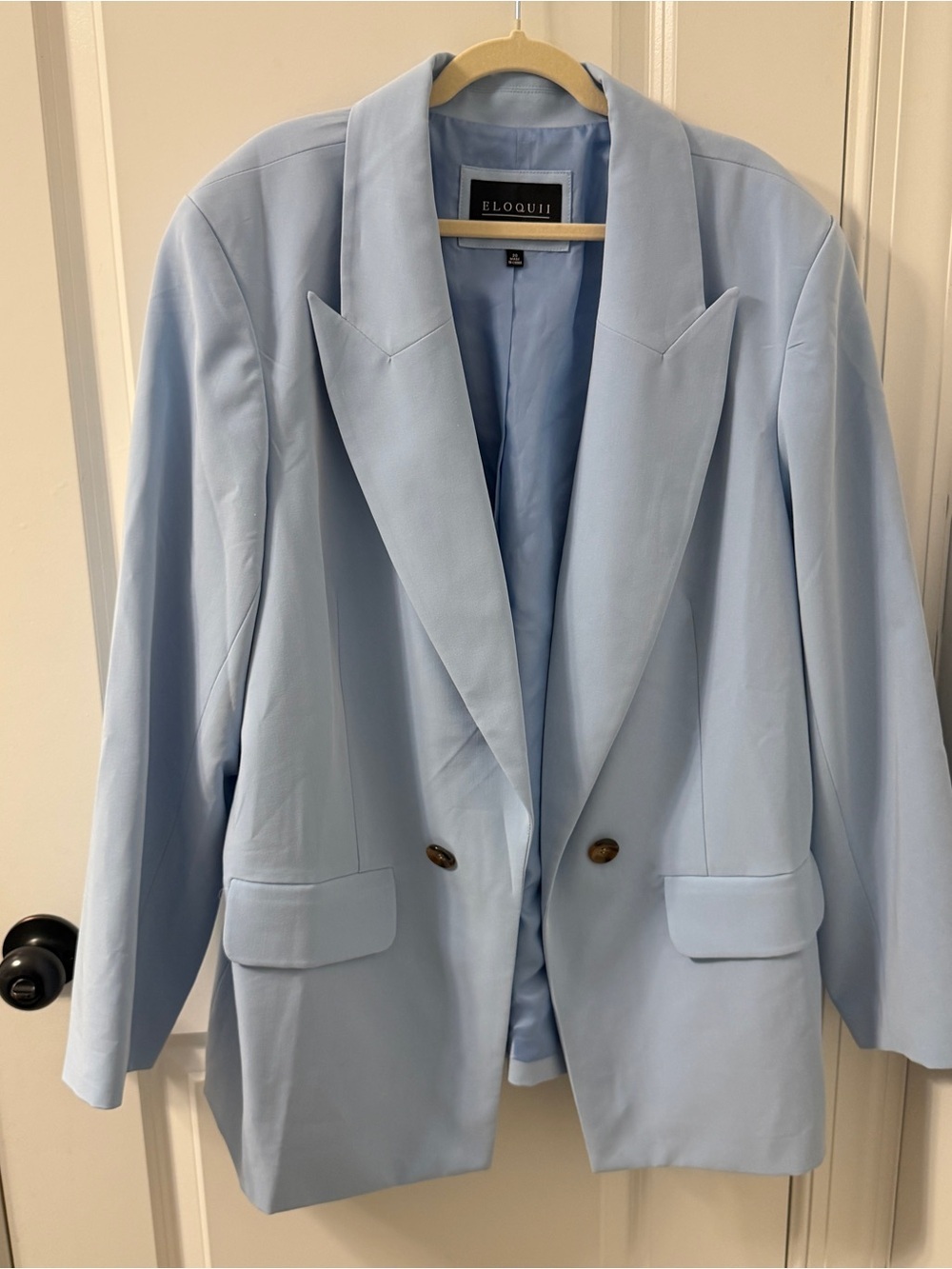 Eloquii Light Blue Blazer - Picture 2 of 8